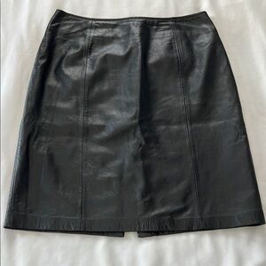 Apt. 9 Black Lambskin Leather Skirt